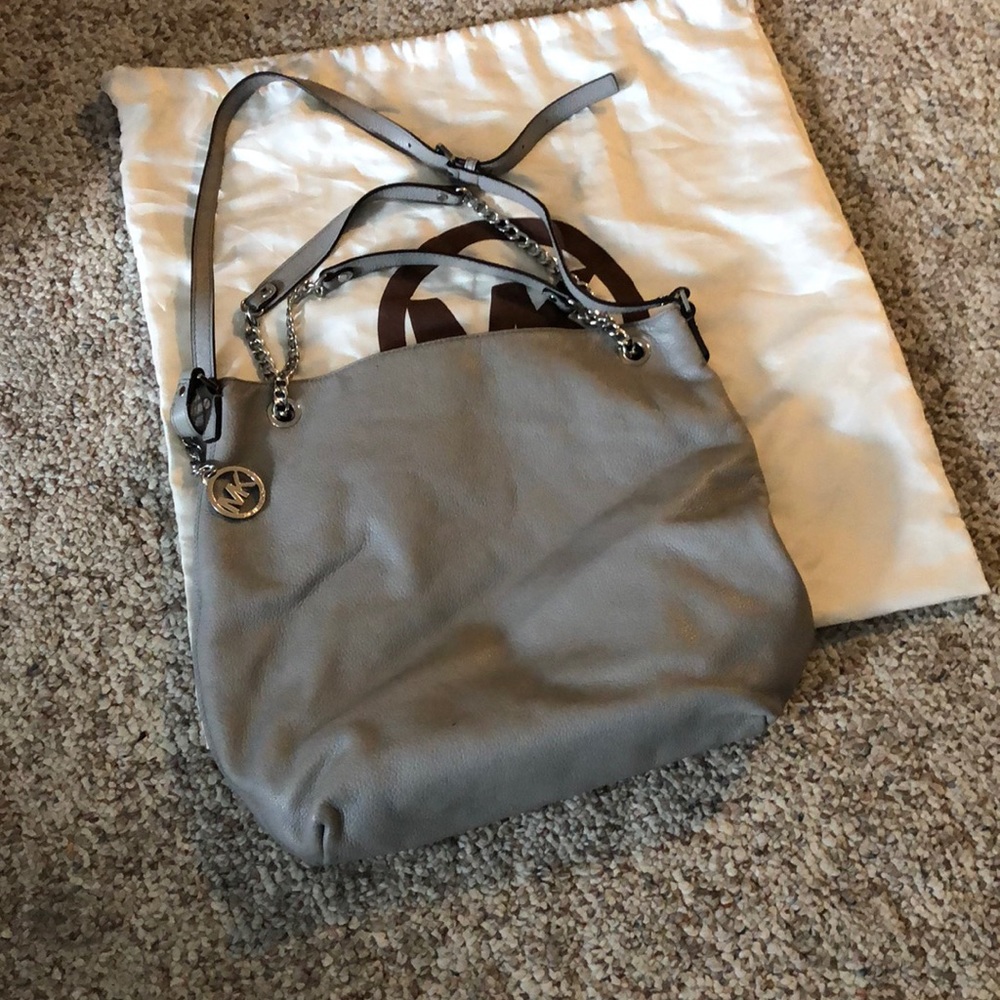 NWOT grey and silver Michael Kors tote.